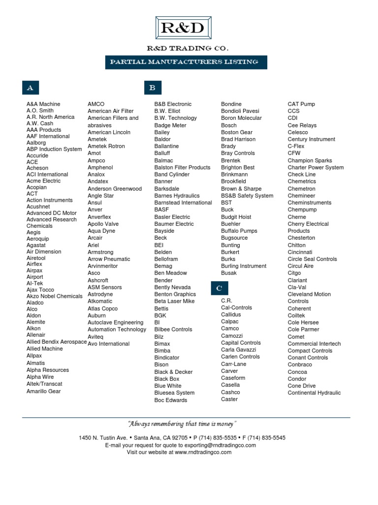 R&D Line Card | PDF | Technology & Engineering