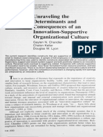 Unraveling The Determinants and Consequences of An Innovation-Supportive Organizational Culture - Chandler, Keller and Lyon
