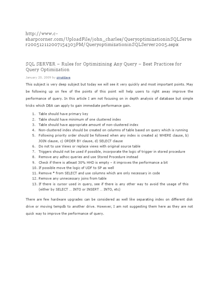 Op Tim Ization | PDF