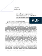 Prijedlog Reorganizacije I Reforme Studija Na Fakultetu Islamskih Nauka U Sarajevu Drugi Dio