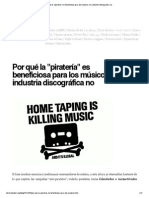 Por Qué La - Piratería - Es Beneficiosa para Los Músicos, y La Industria Discográfica No