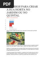 10 Passos Para Criar a Sua Horta No Jardim Ou No Quintal