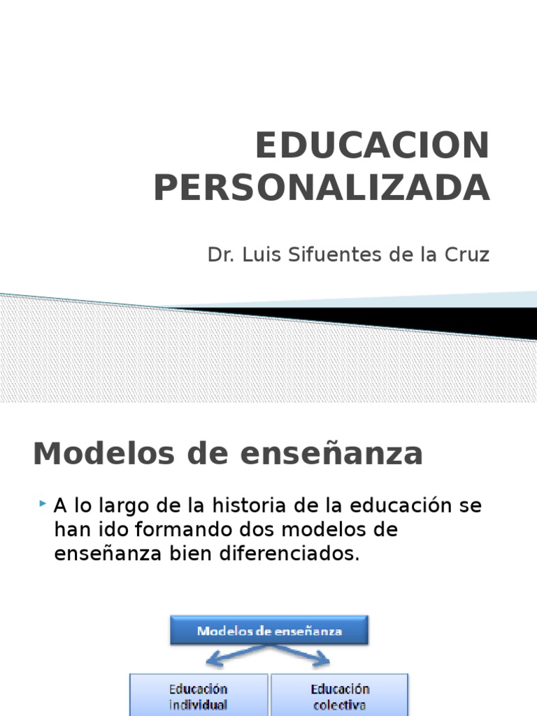 Educación Personalizada: Un Enfoque Integral | PDF | Sociedad | Aprendizaje