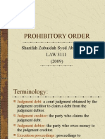 Prohibitory Order