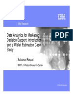 Data Analytics For Marketing Decision Support: Introduction and A Wallet Estimation Case Study