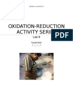 Lab 8 Oxidation - Reduction Reactions