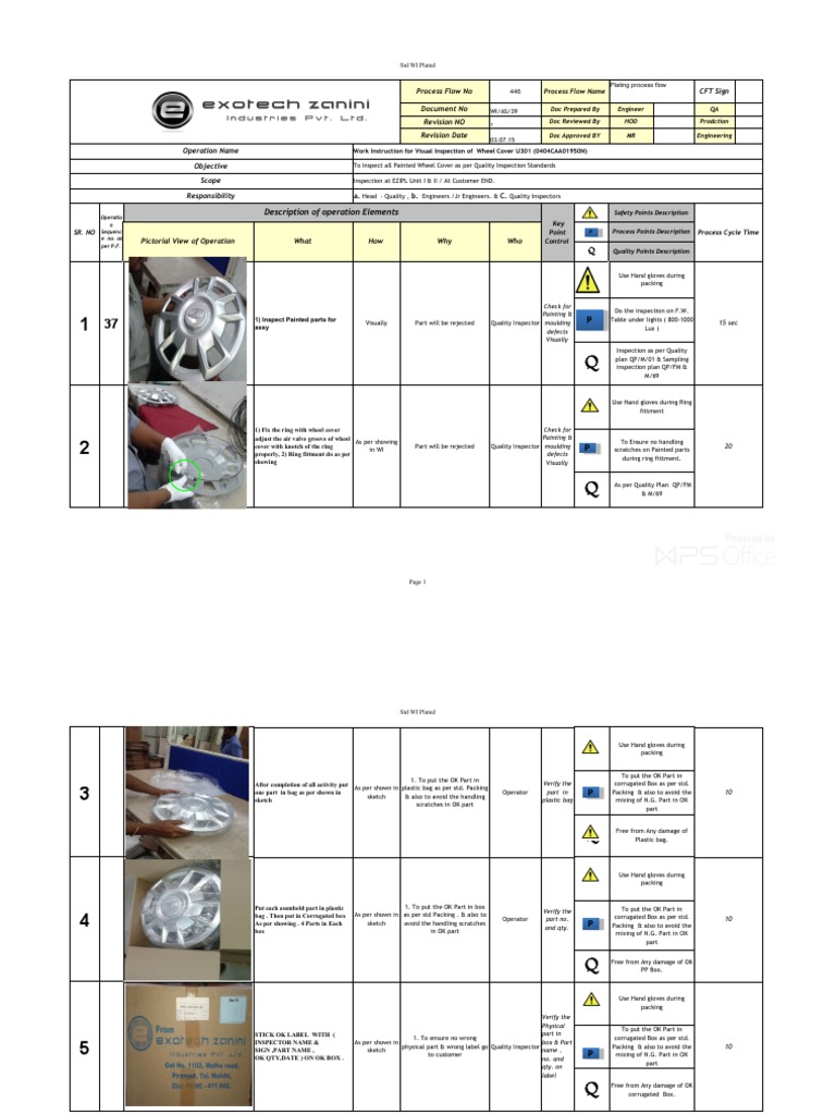 Work Instruction Asslyxl PDF | PDF | Production And Manufacturing ...