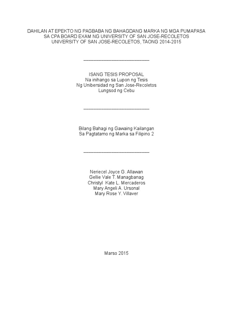 Thesis - Filipino