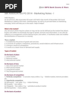 Marketing Notes - I