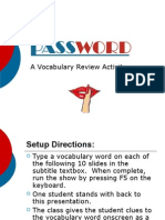 Vocabulary Review Game Setup