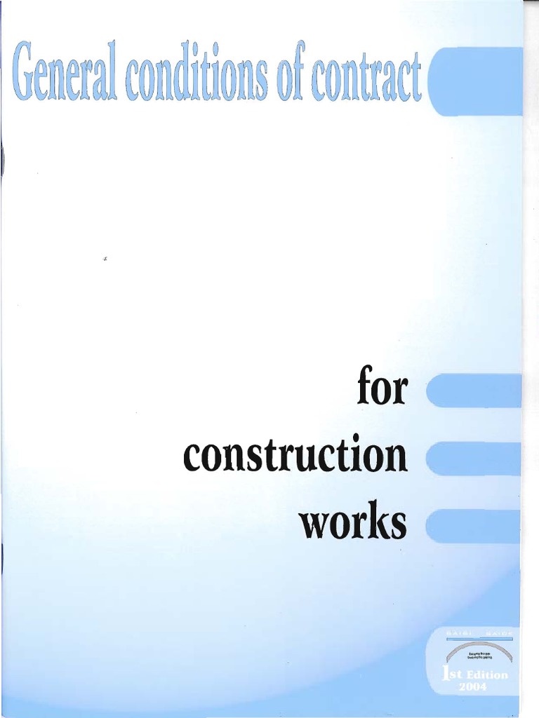 General conditions of contract 1st edition 2004 pdf