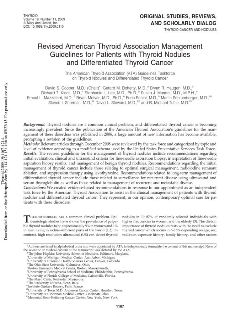 Thyroid Nodules Guidlines Cytopathology Thyroid