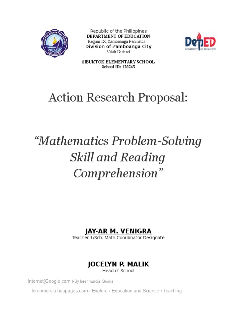 Action Research in Math | PDF | Reading Comprehension | Teaching ...