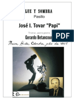 LUZ Y SOMBRA. Pasillo. José Ignacio "Papi" Tovar. Transc. Piano Gerardo Betancourt.