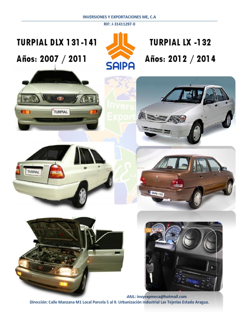 Características del Turpial DLX y LX | PDF