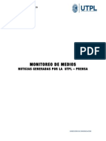 Informe de Monitoreo de Medios de Comunicación Del 5 Al 12 de Junio de 2015