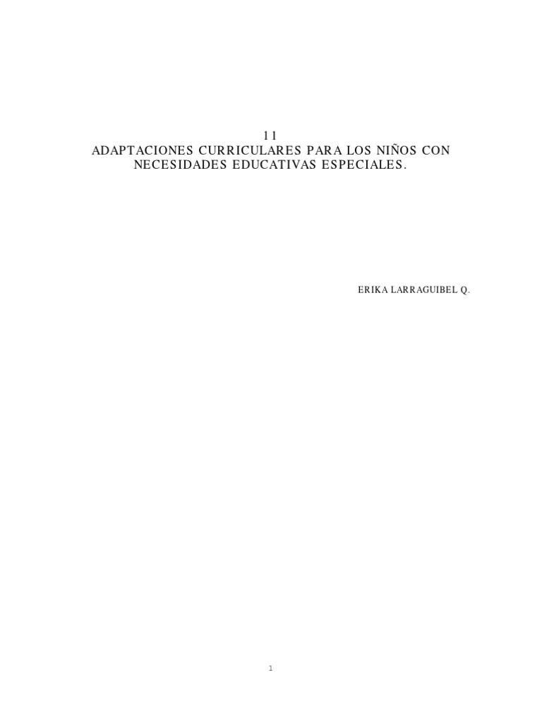 Adecuaciones Curriculares para NEE | PDF | Plan de estudios | Evaluación