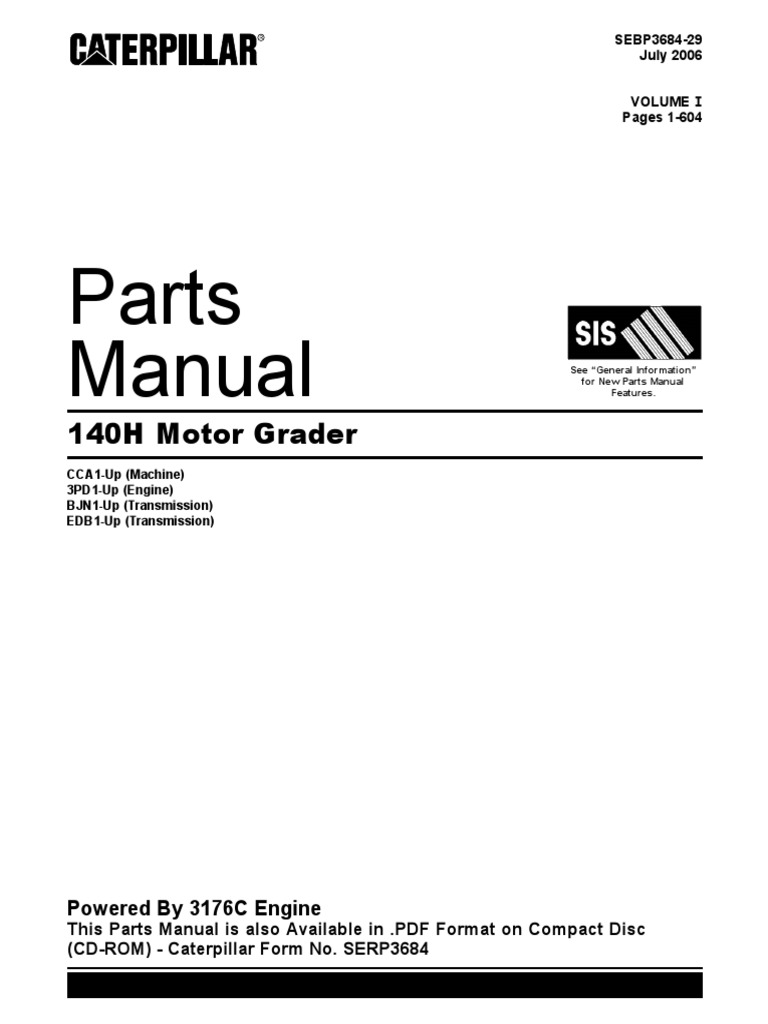 Manual Despiece CAT140H | Transportation Engineering | Propulsion