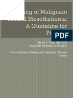 Staging of Pleural Malignant Mesothelioma