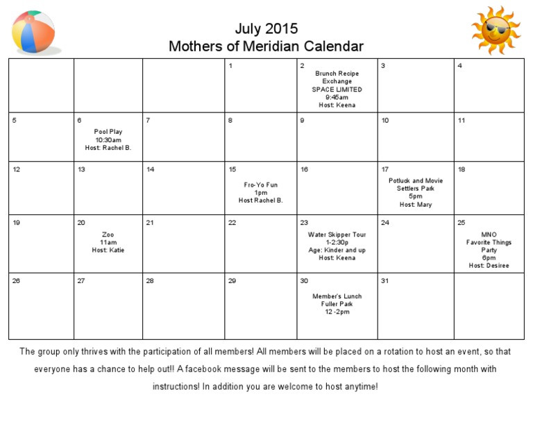 Calendar July2015 | PDF