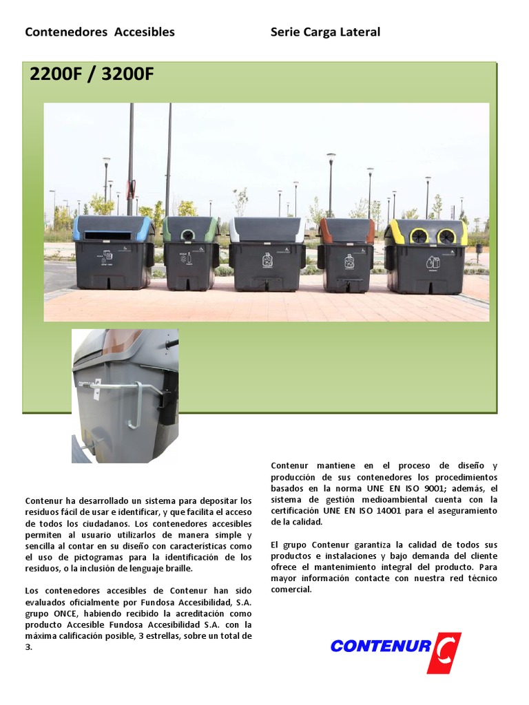 Contenur-C2200 F - c3200 F Accesible - Es | PDF | Calidad (comercial ...