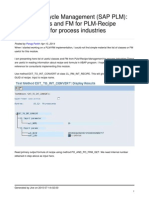 SAP PLM-Recipe Management For Process Industries