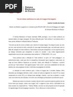 Uso de Textos Autênticos Na Aula de Língua Estrangeira