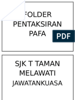 Folder Pentaksiran Pafa