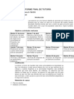 Informe Final de Tutoría