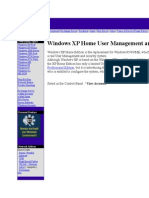 Windows XP Home User Management and Security