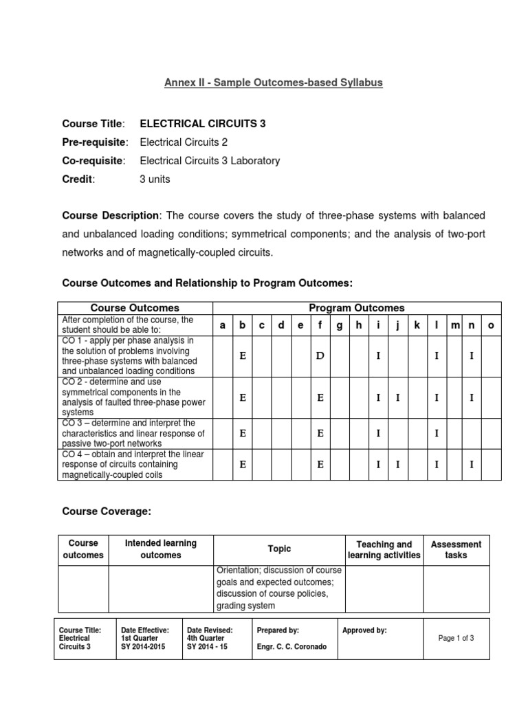 Bachelor of Science in Electrical Engineering PDF Engineering