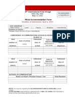 18th IKV Accommodation Form and Guidelines