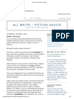 All Write - Fiction Advice - April 2012