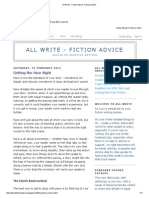 All Write - Fiction Advice - February 2012
