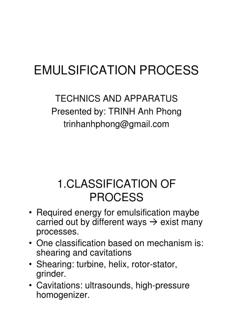 Emulsification Process Emulsion Phases Of Matter