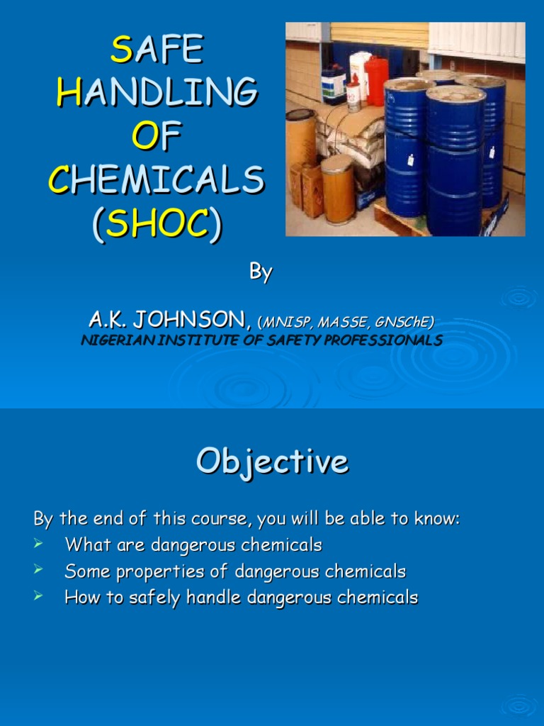 09 Safe Handling of Chemicals Personal Protective Equipment