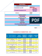 Calendar For Examinations - 2010