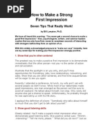 How To Make A Strong First Impression