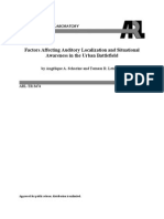 Factors Affecting Auditory Localization and Situational Awareness in The Urban Battlefield