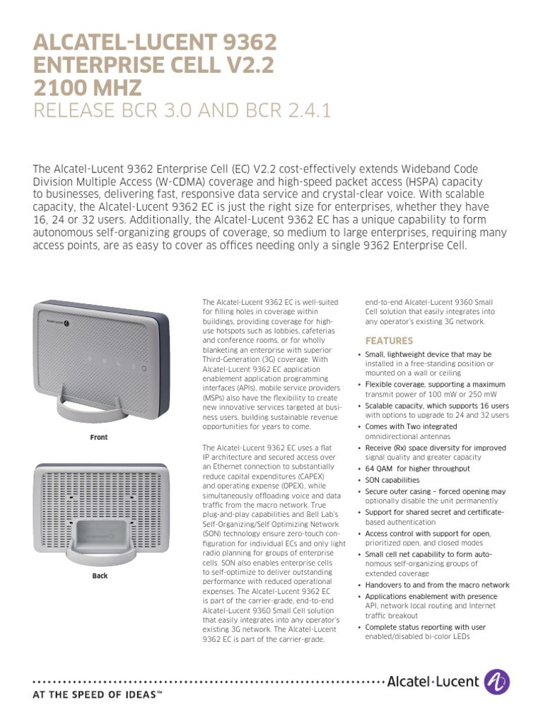 9362 Enterprise Cell V2.2 EN Datasheet PDF | PDF | High Speed Packet ...