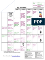 SCDNF July 2015 Schedule