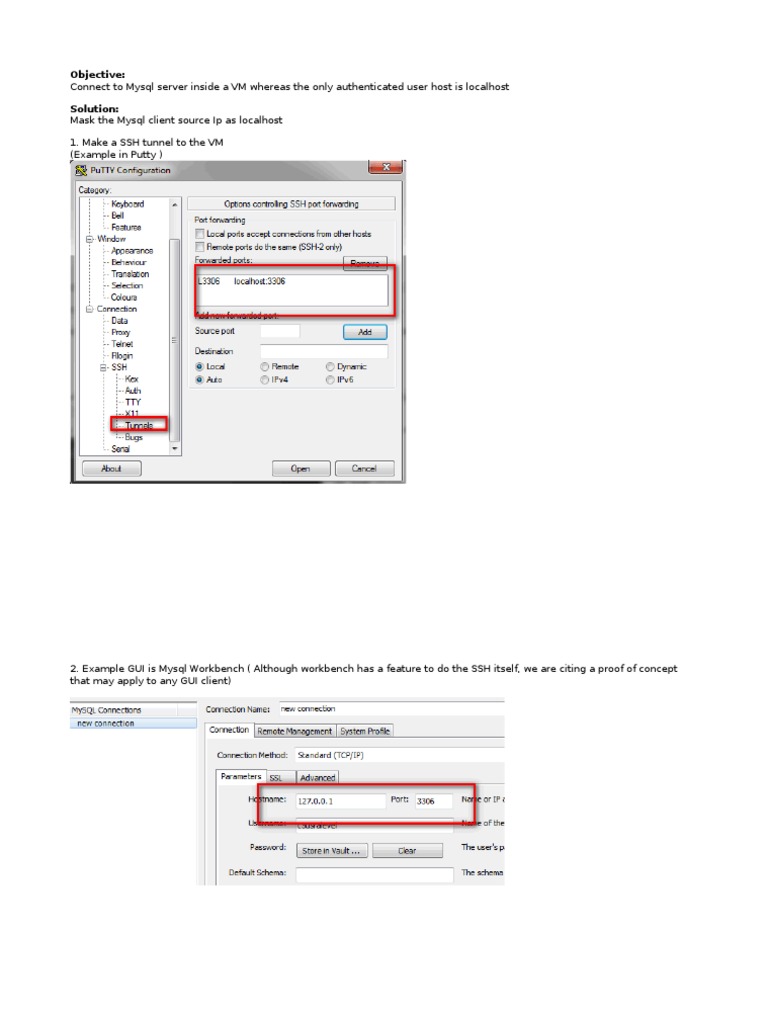 SSH Tunnel to Access MySQL on VM | PDF