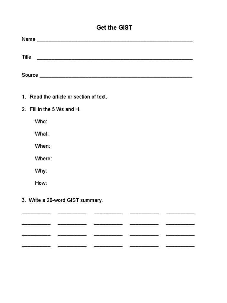 GIST Template