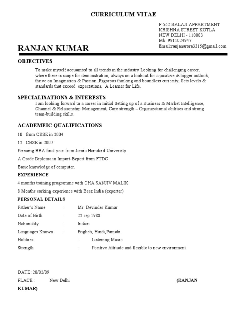 Ranjan Resume | PDF