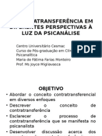 A Contratransferência em Diferentes Perspectivas À Luz Da