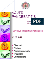 Acute Pancreatitis: Sarvodaya College of Nursing Bangalore