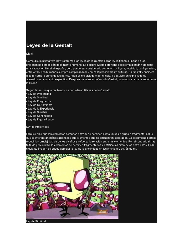 Leyes de La Gestalt Perception Psychology & Cognitive