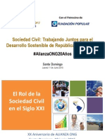 Presentación McDonald Benjamin. Seminario Sociedad Civil, Por Los 20 Años de Fundación de Alianza ONG