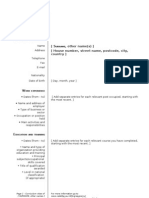 Curriculum Vitae Format