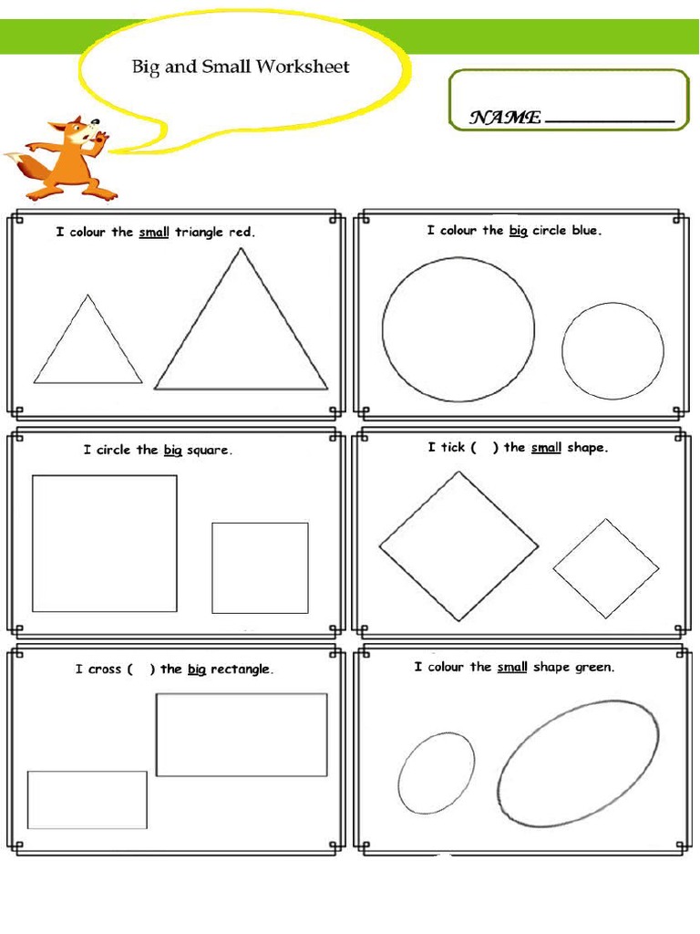 Big and Small Worksheet | PDF